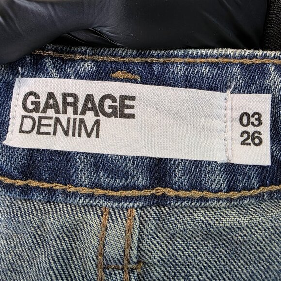 Garage Denim Shorts Womens 26 Blue Festival Distressed Cutoff Raw Hem Frayed - Picture 8 of 11